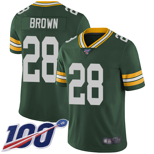 Green Bay Packers Limited Green Men #28 Brown Tony Home Jersey Nike NFL 100th Season Vapor Untouchable->green bay packers->NFL Jersey